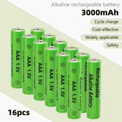 16 Pack AA AAA Rechargeable Batteries 1.5V 3000mAh Alkaline Battery Long Lasting