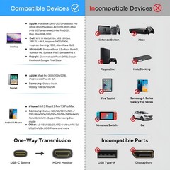 USB C to HDMI Cable 3M 4K@120Hz Type C to HDMI-Compatible HDTV Cable for TV