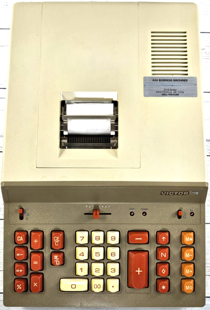 VTG Desktop Calculator Printer VICTOR 660 AC Corded Office Printing Calculator