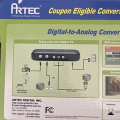 Artec T3AP-LL Digital to Analog Converter Box TV Tuner Converter Box. New