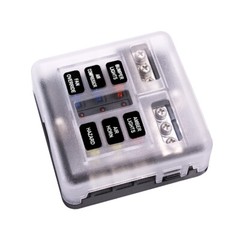 6 Way 12V 24V Auto Car Power Distribution Blade Fuse Holder Box Block Panel