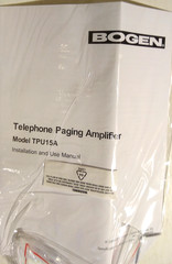 Bogen TPU15A Telephone Paging Amplifier 15 Watt 70V/25V TPU-15A