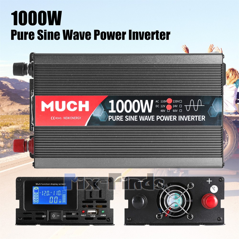Pure Sine Wave Inverter 4000W 6000W 8000W 12V 24V – 110V 120V Solar Off Grid LCD