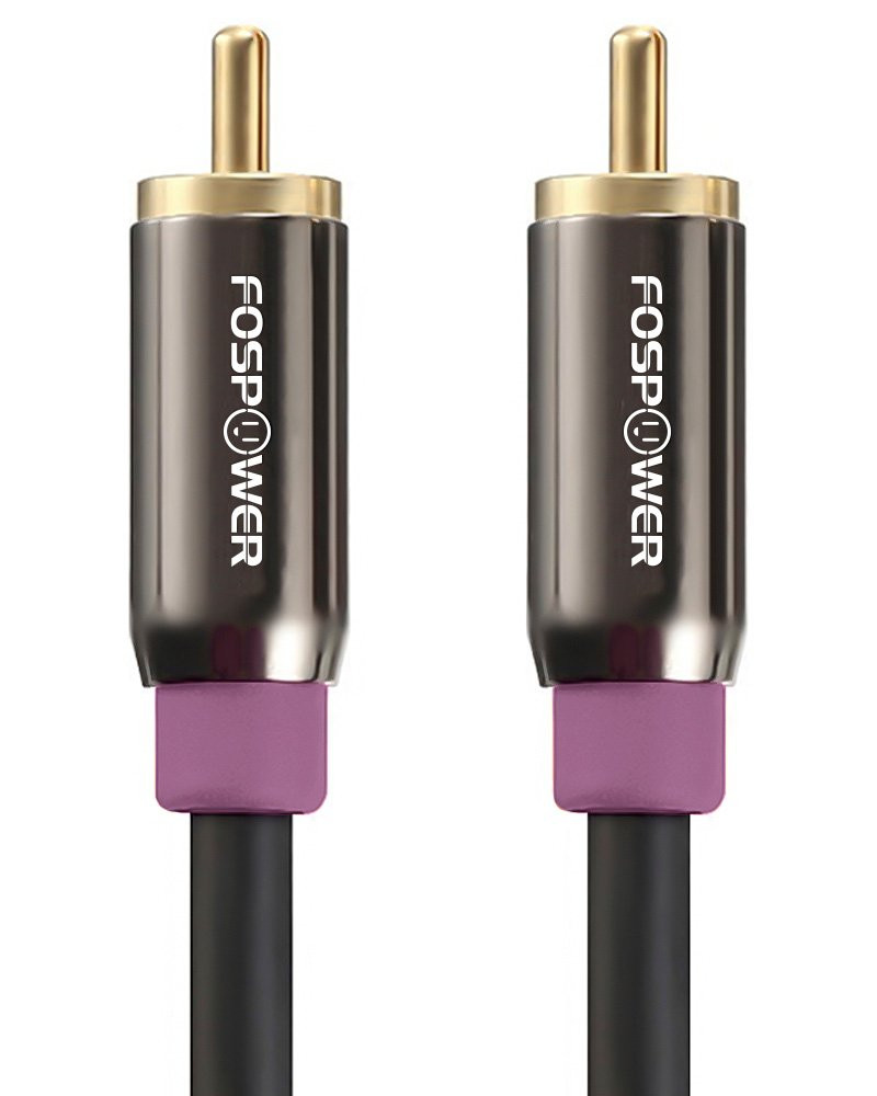 Fospower Subwoofer Cable (25 FT) RCA to RCA Audio Stereo Cable, Male to Male – D