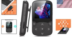 Portable 64GB MP3 Player with Clip Bluetooth 5.3 Hi Fi Sound Lossless Quality