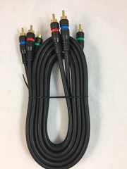 NEW 6Ft BPI Gold Component Audio Video Stereo RCA Cable 2M 3 Connector HQ 6 Ft