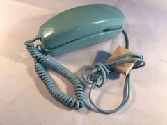 Vintage Trimline Rotary Aqua Blue Turquoise ITT Clean!
