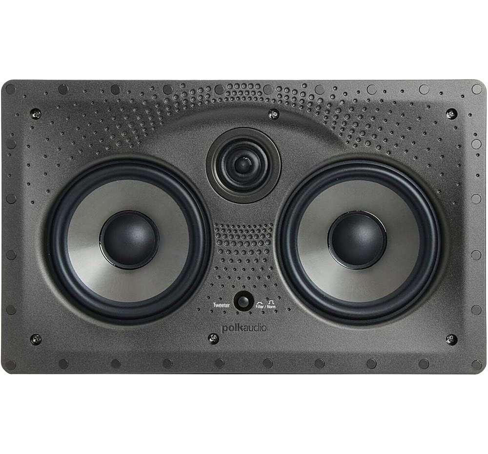 Polk Audio Vanishing Series 255cLS inWall Center Channel Loud Speaker, Dual 5…