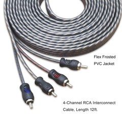 Durable 12ft Male-to-Male RCA Cable – 99.99% Oxygen Free Copper Construction