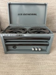 Mini Toolbox Bluetooth Speaker. Runs off rechargeable 12v battery pack