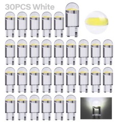 30x T10 LED License Plate Interior Light Bulbs Super White 194 168 2825 6500K