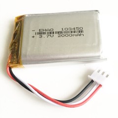 3.7V 2000mAh Lipo Battery Rechargeable 103450 JST 3pin 1.0/1.25/1.5/2.0/2.5 plug