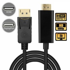 Display Port DP to HDMI Cable Adapter Converter Audio Video PC HDTV 1080P 60Hz