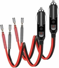 2 Pack 12V Fused LED Light Cigarette Lighter Male Plug Replacement with Leads