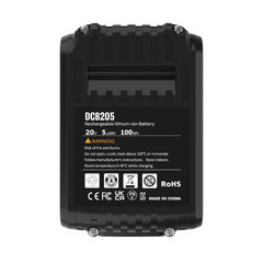 2 Pack 5.0AH Lithium Ion For DeWalt DCB205 20V Max Battery + 220W Power Inverter