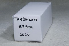 Telefunken EF804 O-Getter Silver Plate Painted Tip Diamond Mark on Bottom Strong