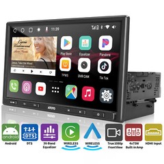 ATOTO 10in Single Din Android Car Stereo 6+128G Wireless Carplay Android Auto 4G