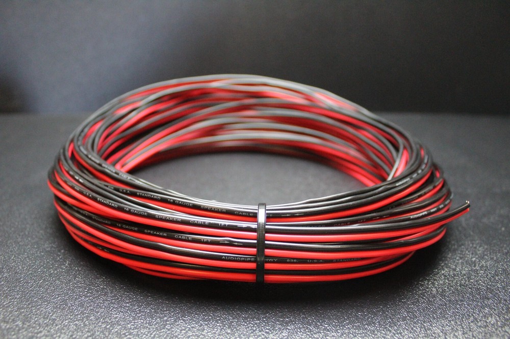 8 10 12 14 16 18 20 22 24 GAUGE RED BLACK SPEAKER ZIP WIRE CABLE POWER LOT