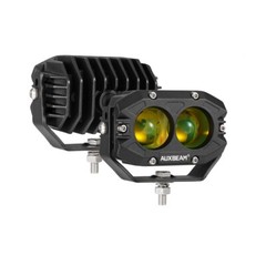 AUXBEAM Amber 4″ LED Work Light Bar Spot Pods Fog Offroad For ATV SUV Truck Boat