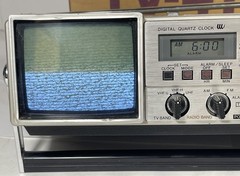 Vintage Sony TV 413 Mini Black & White FM/AM Television + Box & Power Supply