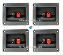 4X Square Banana Screw Mount Terminal Cup for Car Home Audio Speaker Box Cabinet