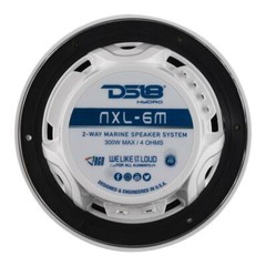 4x DS18 NXL-6M/WH HYDRO White 6.5″ 600 Watt 4 Ohm 2-Way Marine Speakers RGB LED