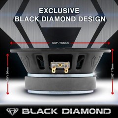Black Diamond 6.5″ Mid Range Loudspeaker with Bullet 450 Watts 8-Ohm DIA-M6