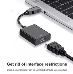 HD 1080P USB 3.0 to HDMI Video Cable Adapter For PC Laptop HDTV LCD TV Converter