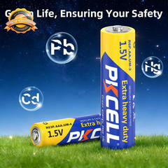 48 Pack AA AAA Batteries Combo 24 Double A 24 Triple A 1.5V Carbon Zinc