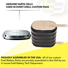 Exell 5/V150H 6V 150mAh NiMH Button Cell Battery with Tabs