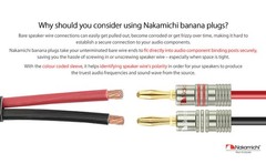 Nakamichi GenuineUltimate Series 24K Gold Plated Beryllium Red Copper Banana Plu