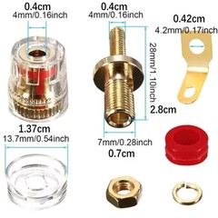 8x New 4mm Amplifier Speaker Terminal Binding Post Banana Plug Socket Connector
