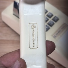 Western Electric Beige 2554 touch tone wall phone Untested