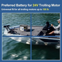 LGE 24V 50Ah LiFePO4 Lithium Battery for RV Marine Solar System with 50A BMS
