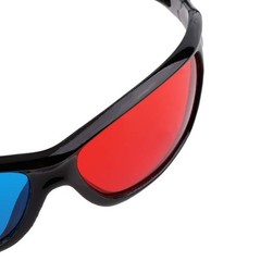 Black Adult Frame Red Blue 3D Glasses for Dimensional and