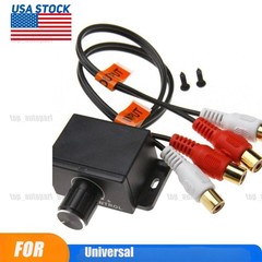 UNIVERSAL Car Input & Output Bass Amplifier Remote Level Control Knob Stereo RCA