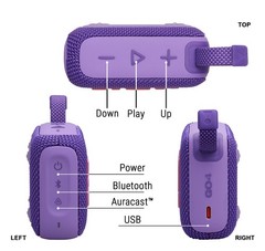JBL Go 4 Purple Portable Bluetooth Speaker