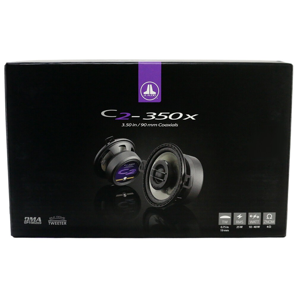 JL Audio C2-350x C2-Series 3-1/2″ 2-Way Car Audio Coaxial Speakers 3.5″ Coax