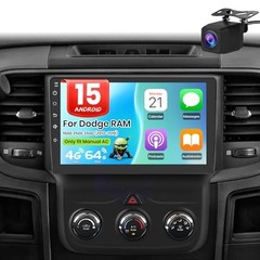 (4GB+64GB) Car Stereo for Dodge RAM 1500 2500 Manual AC 4GB RAM + 64GB ROM