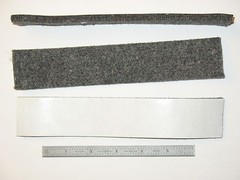1.5×8 IN SOFT FELT PAD STRIP 1/4 THICK SELF STICK TAPE GRAY