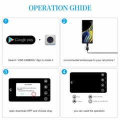 6LED USB Snake Endoscope Borescope HD Inspection Camera Scope For Android Type C