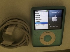 ipod nano 3rd generation 8gb Blue New Battery