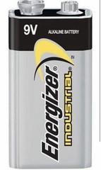 Energizer EN22 Industrial Alkaline Batteries, 9V , Non-Rechargeable, Box of 12