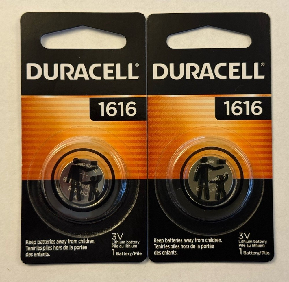 2 Pack CR1616 1616 DURACELL Lithium 3v Battery USA Free SHIP FRESH JUN 2034