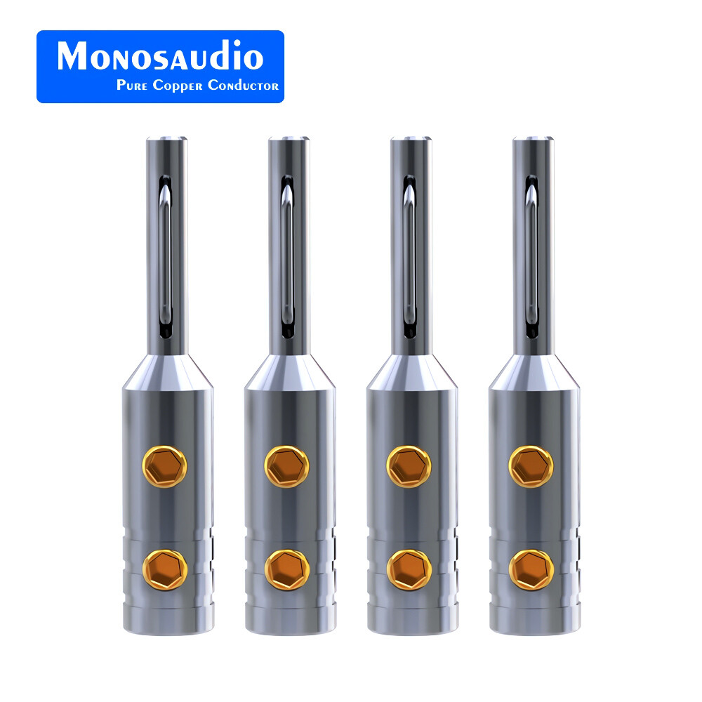 High-End Pure Copper Banana Connector Plug for HIFI Audio Speaker Wire Cable