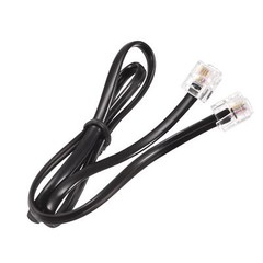 Phone Cord 1.64FT Telephone Cable Phone Line Cord RJ11 6P4C Plugs Black 2pcs