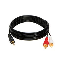 3.5mm Jack To 2 Rca Stereo Audio Cable Adapter 6ft 10ft 12ft 15ft 25ft Male