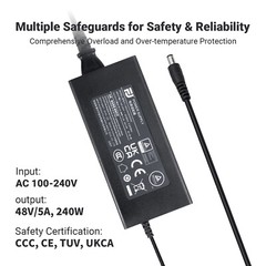 Fosi Audio 48V 32V Power Supply Adapter Unit for TB10D, BT20A PRO,V3 US AU EU UK