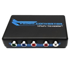 Component Video & L/R RCA Stereo Audio to HDMI Converter Adapter – DVD PS3 Xbox