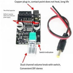 502L 50W*2 MINI 5.0 Bluetooth Amplifier Board Wireless Audio Digital Power US